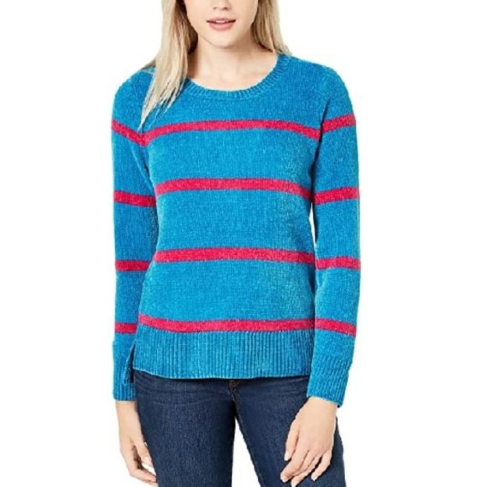 Maison Jules Chenille Striped Chenille Sweater NWT XXL